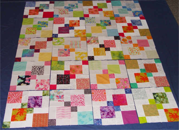 Disappearing Nine Patch Pattern Quilt Line